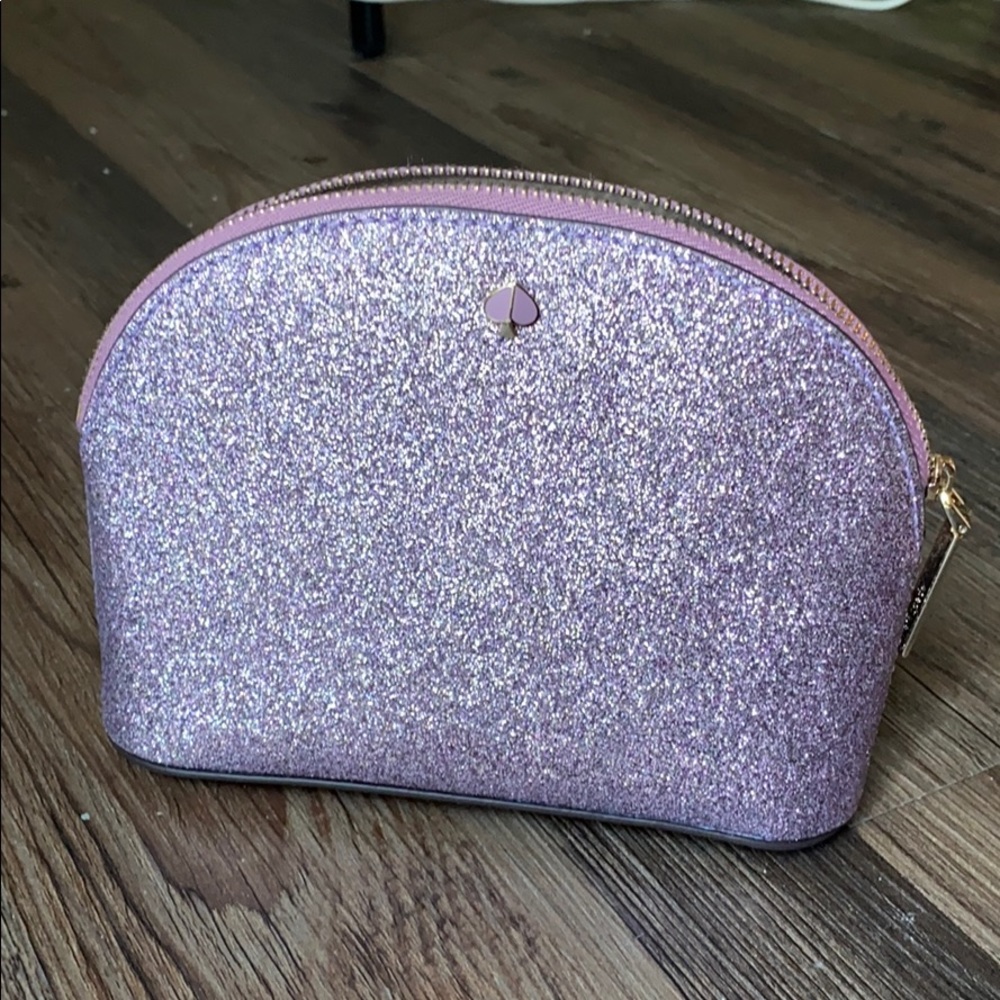 Kate Spade Sparkle Purple Makeup Bag